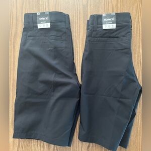Hurley Men's Black Flat Front size 28 New 
(Lot of 2)